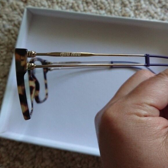 MIU MIU Tortoise EYEGLASSES VMU 02P - frame Only - Picture 5 of 13